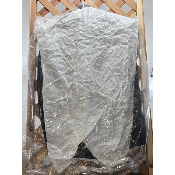 NWT Vince Womens Long Sleeve Stand Collar Blouse - Color Black - Size Large - Picture 5 of 5